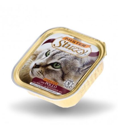 AGRAS MISTER STUZZY GATTO STERILISED CON POLLO DA 100 GR IN VASCHETTA