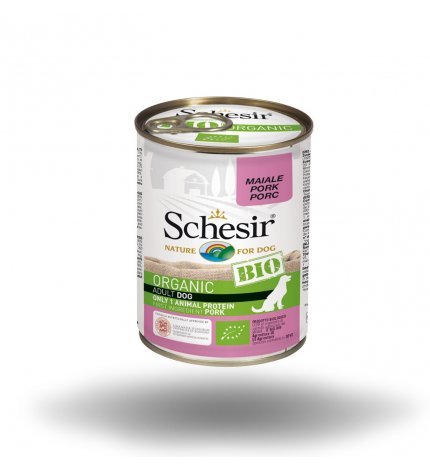 AGRAS SCHESIR BIO CANE ADULT AL MAIALE DA 400 GR IN LATTINA