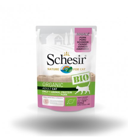 AGRAS SCHESIR BIO GATTO CON MAIALE DA 85 GR IN BUSTA