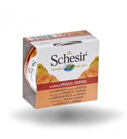 AGRAS SCHESIR CANE FRUIT AL POLLO CON PAPAYA IN GELATINA DA 150 GR IN LATTINA
