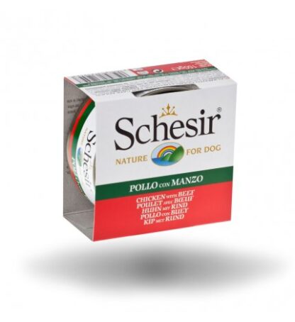 AGRAS SCHESIR CANE POLLO CON MANZO IN GELATINA DA 150 GR IN LATTINA
