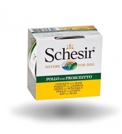 AGRAS SCHESIR CANE POLLO CON PROSCIUTTO IN GELATINA DA 150 GR IN LATTINA