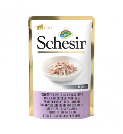 AGRAS SCHESIR GATTO AL TONNO E POLLO CON PROSCIUTTO DA 85 GR IN BUSTA