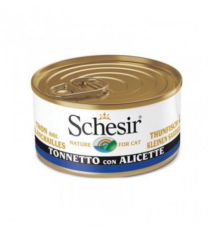 AGRAS SCHESIR GATTO AL TONNETTO CON ALICETTE IN GELATINA DA 85 GR IN LATTINA