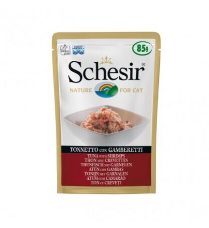 AGRAS SCHESIR GATTO AL TONNETTO CON GAMBERETTI DA 85 GR IN BUSTA