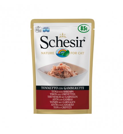 AGRAS SCHESIR GATTO AL TONNETTO CON GAMBERETTI DA 85 GR IN BUSTA