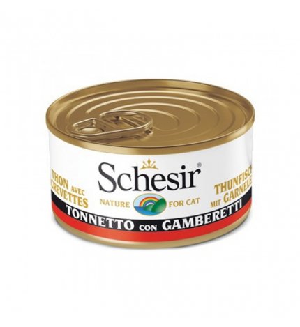 AGRAS SCHESIR GATTO AL TONNETTO CON GAMBERETTI IN GELATINA DA 85 GR IN LATTINA