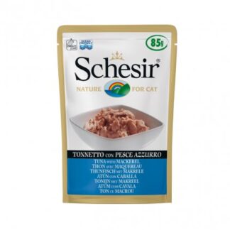 AGRAS SCHESIR GATTO AL TONNETTO CON PESCE AZZURRO DA 85 GR IN BUSTA