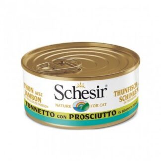 AGRAS SCHESIR GATTO AL TONNETTO CON PROSCIUTTO IN BRODO NATURALE DI PESCE DA 70 GR IN LATTINA