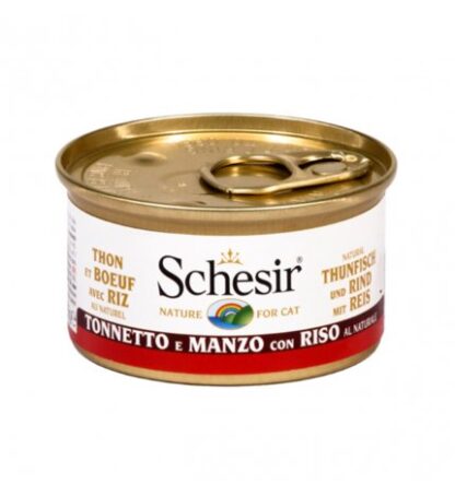 AGRAS SCHESIR GATTO AL TONNETTO E FILETTI DI MANZO CON RISO DA 85 GR IN LATTINA