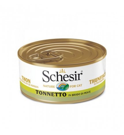 AGRAS SCHESIR GATTO AL TONNETTO IN BRODO NATURALE DI PESCE DA 70 GR IN LATTINA
