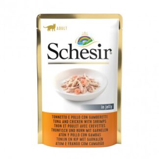 AGRAS SCHESIR GATTO AL TONNO E POLLO CON GAMBERETTI DA 85 GR IN BUSTA