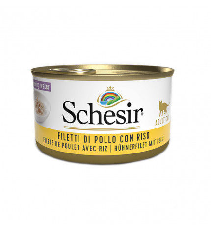 Agras Schesir Gatto Filetti Di Pollo Con Riso In Acqua Di Cottura Da 85 Gr In Lattina