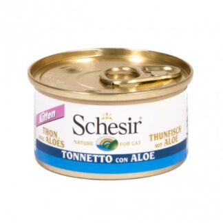 AGRAS SCHESIR GATTO KITTEN AL TONNETTO CON ALOE IN GELATINA DA 85 GR IN LATTINA