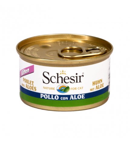 AGRAS SCHESIR GATTO KITTEN FILETTI DI POLLO CON ALOE IN GELATINA DA 85 GR IN LATTINA
