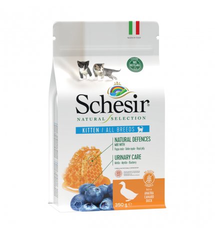 AGRAS SCHESIR GATTO NATURAL SELECTION KITTEN ALL'ANATRA DA 350 GR