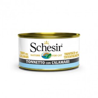 AGRAS SCHESIR GATTO TONNETTO CON CALAMARI DA 85 GR IN LATTINA