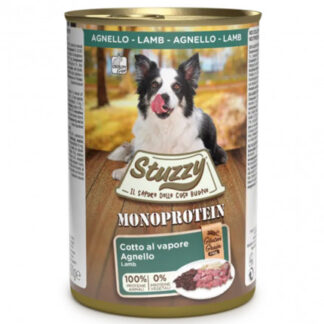 Agras stuzzy cane adult monoprotein grain & gluten free con agnello da 400 gr in lattina