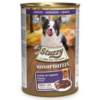 Agras stuzzy cane adult monoprotein grain & gluten free con cervo da 400 gr in lattina