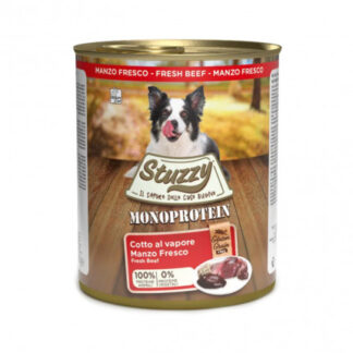 Agras stuzzy cane adult monoprotein grain & gluten free con manzo fresco da 800 gr in lattina