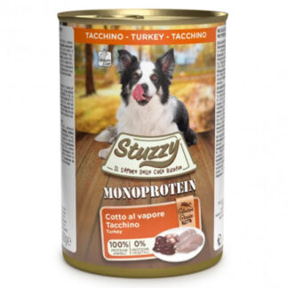 Agras stuzzy cane adult monoprotein grain & gluten free con tacchino da 400 gr in lattina