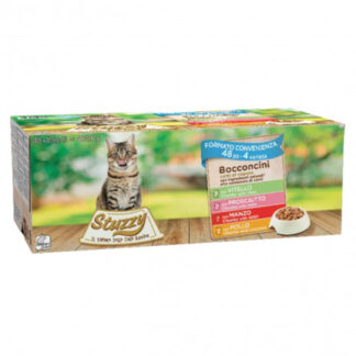 Agras stuzzy gatto adult megapack 48x85 gr in salsa con pollo, manzo, prosciutto e vitello in busta