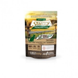 AGRAS STUZZY GATTO ADULT MONOPROTEIN GRAIN & GLUTEN FREE CON TACCHINO DA 85 GR IN BUSTA