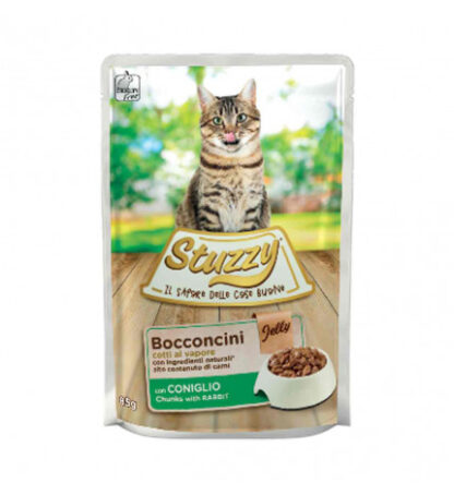 Agras stuzzy gatto jelly con coniglio da 85 gr in busta