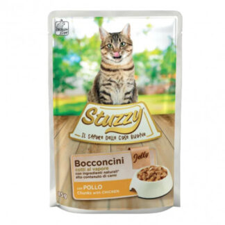 Agras Stuzzy gatto bocconcini in gelatina con pollo da 85 gr in busta