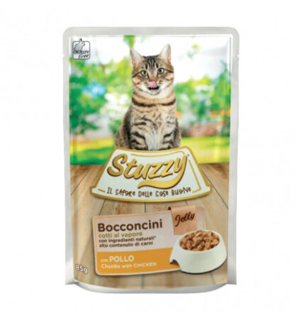 Agras Stuzzy gatto bocconcini in gelatina con pollo da 85 gr in busta