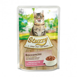 Agras stuzzy gatto jelly con prosciutto  da 85 gr in busta