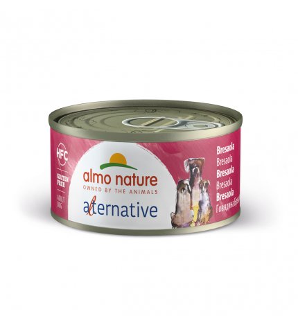ALMO NATURE CANE ALTERNATIVE HFC CON BRESAOLA DA 70 GR IN LATTINA