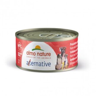 ALMO NATURE CANE ALTERNATIVE HFC CON PROSCIUTTO E PARMIGIANO DA 70 GR IN LATTINA