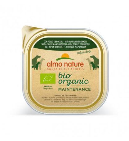 ALMO NATURE CANE DAILYMENU BIO CON POLLO E BROCCOLI DA 300 GR IN VASCHETTA