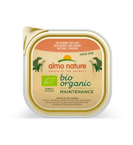 ALMO NATURE CANE DAILYMENU BIO CON SALMONE DA 300 GR IN VASCHETTA