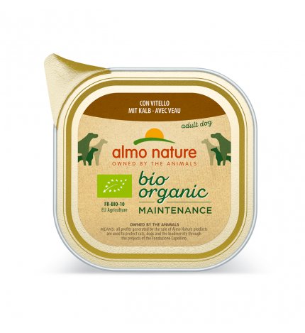 ALMO NATURE CANE DAILYMENU BIO CON VITELLO DA 100 GR IN VASCHETTA