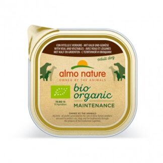 ALMO NATURE CANE DAILYMENU BIO CON VITELLO E VERDURE DA 300 GR IN VASCHETTA