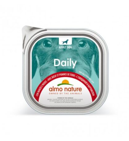 ALMO NATURE CANE DAILYMENU CON MANZO E PATATE DA 100 GR IN VASCHETTA