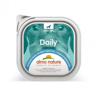 ALMO NATURE CANE DAILYMENU CON MERLUZZO E FAGIOLINI DA 300 GR IN VASCHETTA