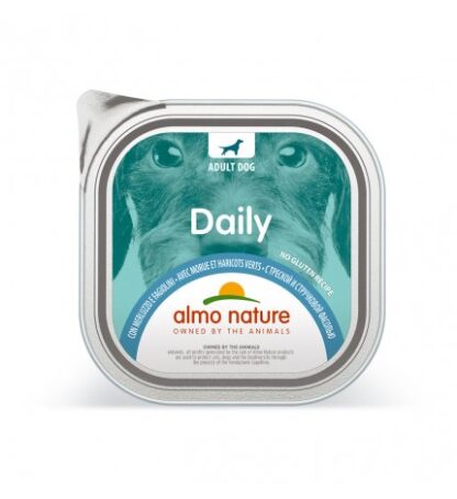 ALMO NATURE CANE DAILYMENU CON MERLUZZO E FAGIOLINI DA 300 GR IN VASCHETTA