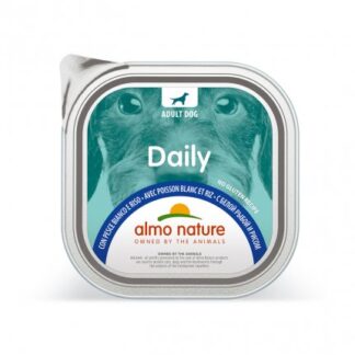 ALMO NATURE CANE DAILYMENU CON PESCE BIANCO E RISO DA 300 GR IN VASCHETTA