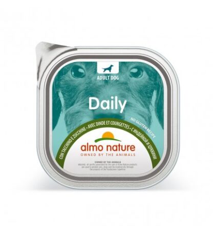 ALMO NATURE CANE DAILYMENU CON TACCHINO E ZUCCHINE DA 100 GR IN VASCHETTA
