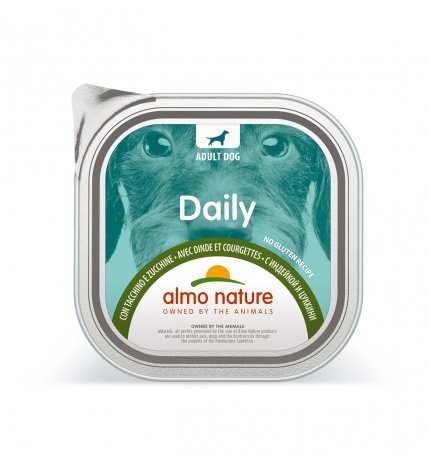 ALMO NATURE CANE DAILYMENU CON TACCHINO E ZUCCHINE DA 100 GR IN VASCHETTA