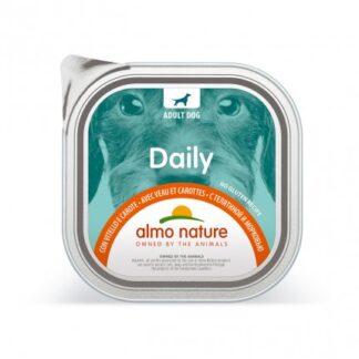 ALMO NATURE CANE DAILYMENU CON VITELLO E CAROTE DA 300 GR IN VASCHETTA