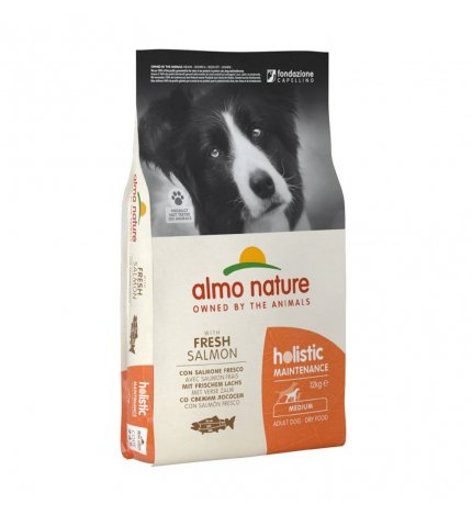 ALMO NATURE CANE HOLISTIC ADULT MEDIUM CON SALMONE DA 12 KG