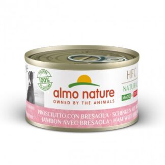 ALMO NATURE CANE NATURAL MADE IN ITALY PROSCIUTTO CON BRESAOLA DA 95 GR IN LATTINA