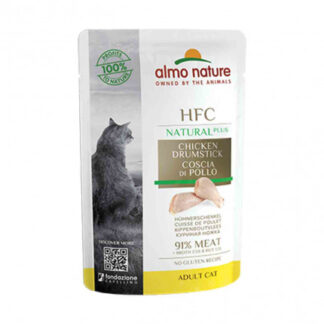 Almo nature gatto natural plus coscia di pollo da 55 gr in busta
