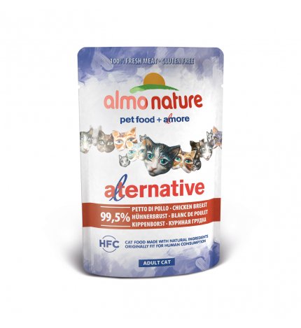 ALMO NATURE GATTO ALTERNATIVE HFC CON PETTO DI POLLO DA 55 GR IN BUSTA