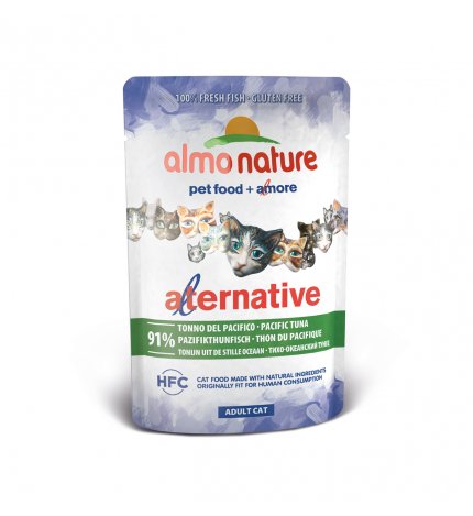 ALMO NATURE GATTO ALTERNATIVE HFC CON TONNO DEL PACIFICO DA 55 GR IN BUSTA