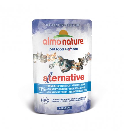 ALMO NATURE GATTO ALTERNATIVE HFC CON TONNO DELL' ATLANTICO DA 55 GR IN BUSTA